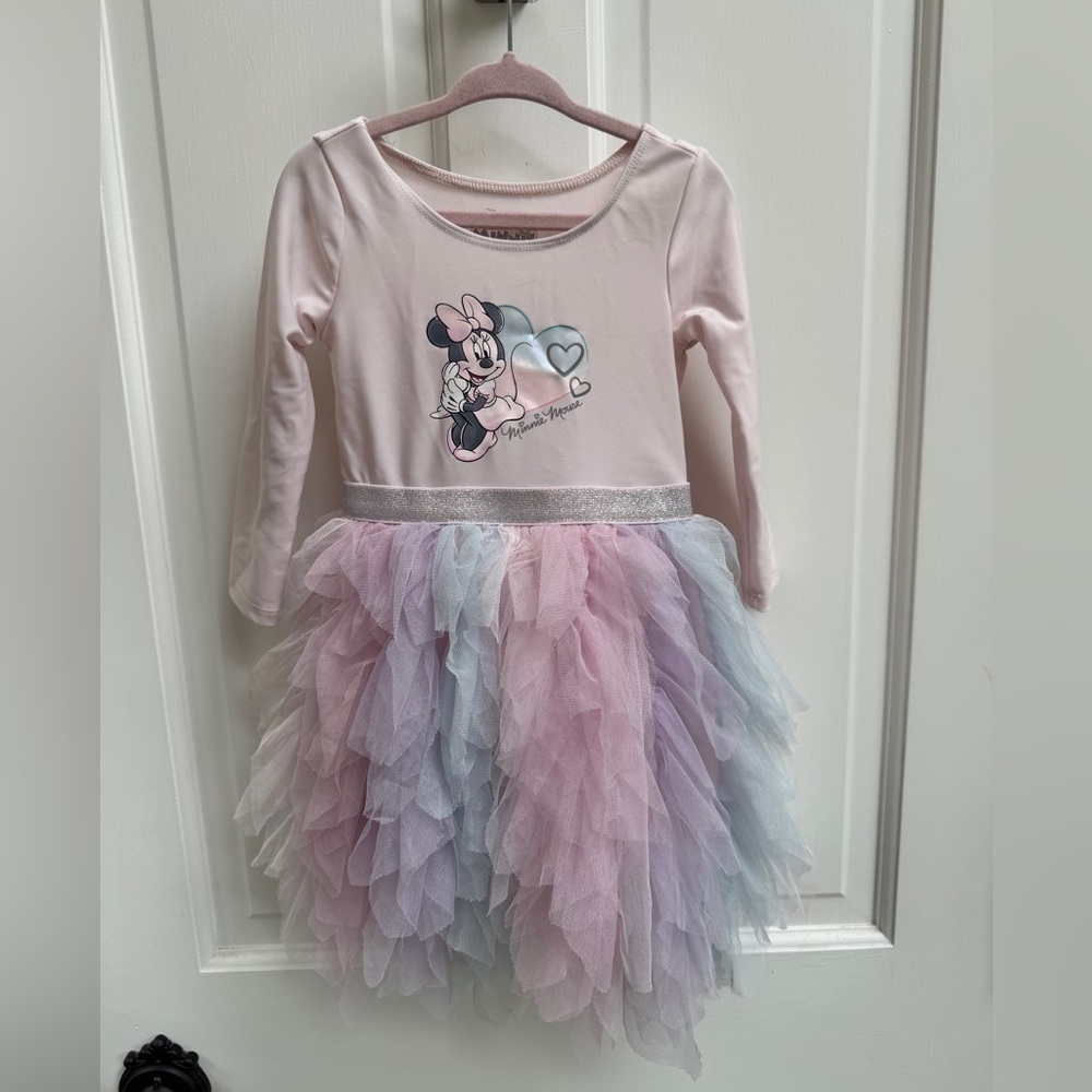 Disney Minnie Mouse 3T Girls Pink and Blue Dance Costume with Tulle Skirt Ballet
